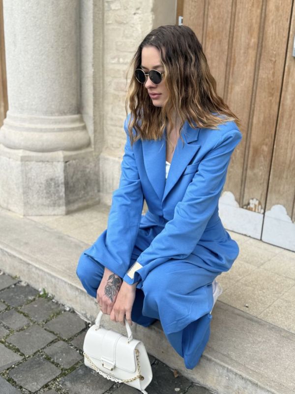 komplet, slay modrý