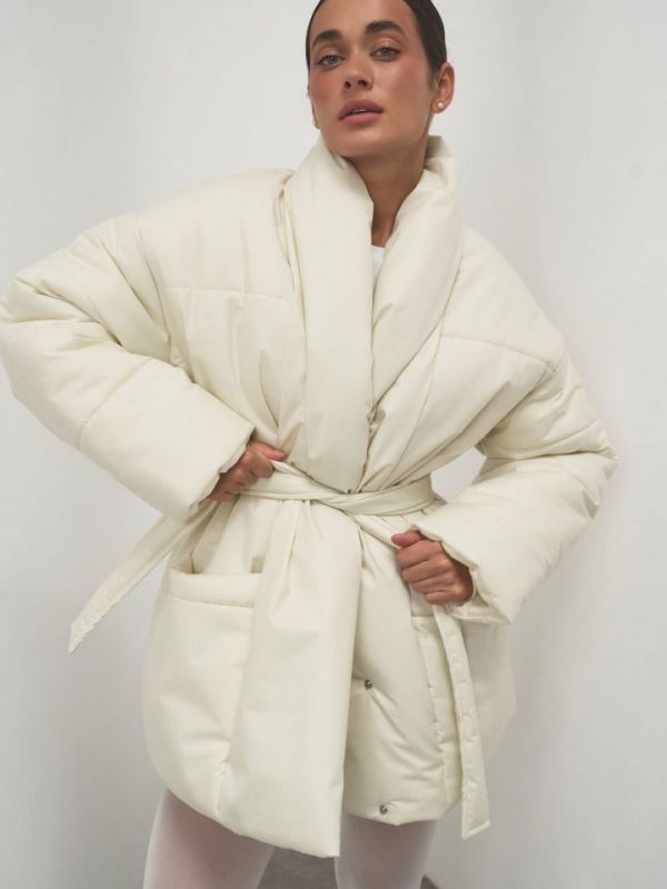 MB biela krátka bunda